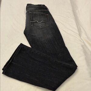 7 For All Mankind Bootcut Jeans - Dark Indigo/Black Wash